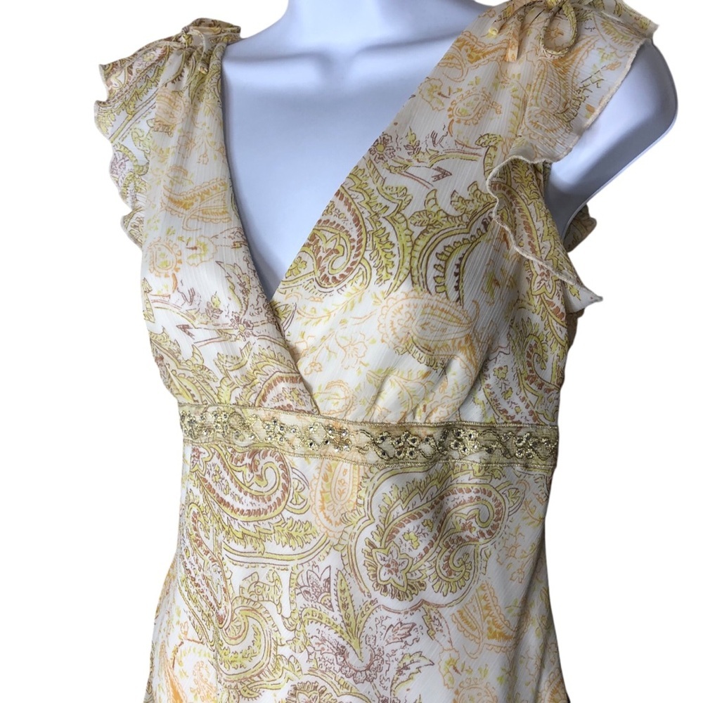 Vintage 90's Y2K Studio Y Fairycore Empire Waist Paisley Asymmetric ASO Alt Rory - Picture 6 of 10